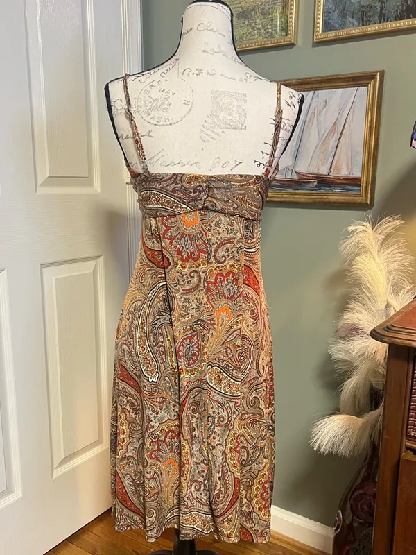 whimsy paisley dress Brown Size L - Image 2