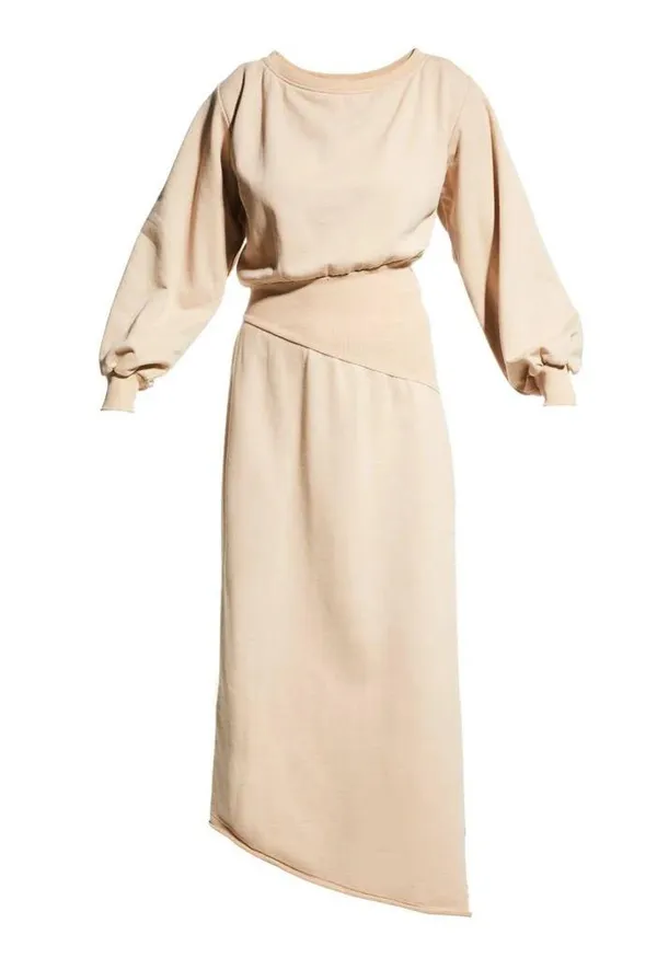 SER.O.YA. Elo Long Sleeve Fleece Sweater Dress, Camel, Large - Image 5