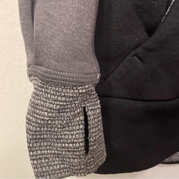 Lululemon Gray Black Full Zip Scuba Hoodie Hooded Warmup Jacket Size 6 - Image 8