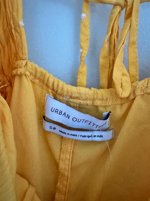 Urban Outfitters yellow polka dot romper S - Image 5