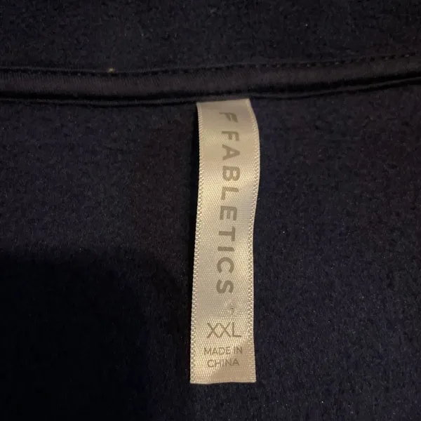 Fabletics Navy Blue Fleece Mock Neck Crop Zip Up Sweatshirt XXL - Image 7