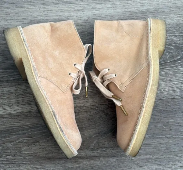 Clarks Tan Ankle Boots 7 Lace Up leather booties - Image 12
