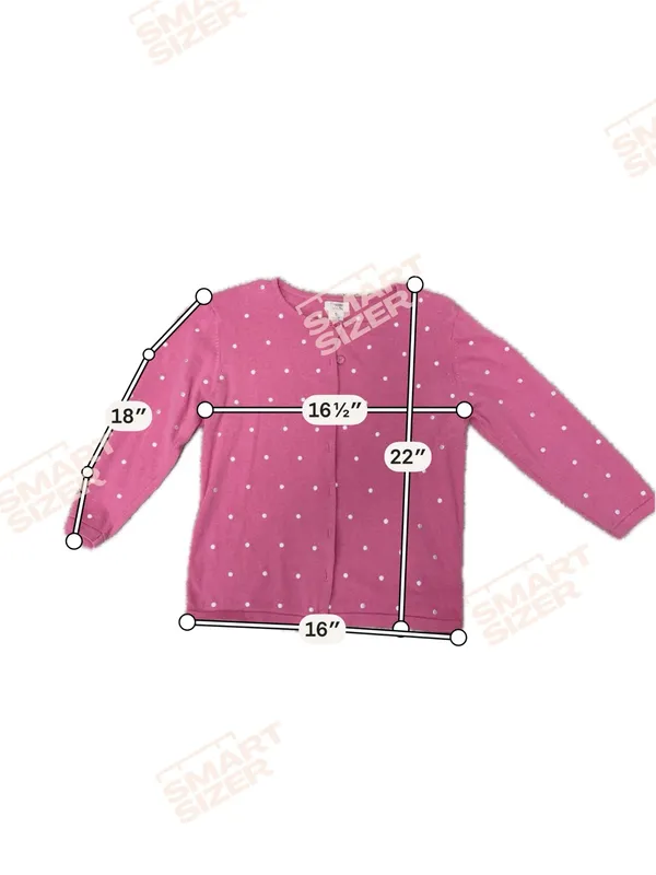 Vintage 90s Baxter & Wells Pink Polka Dot Cotton Cardigan Sweater Small Y2K‎ - Image 4