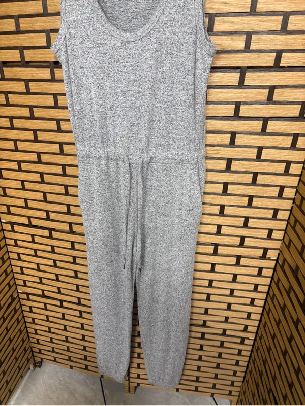 Rails gray marled knit tank jumpsuit size small - Image 4