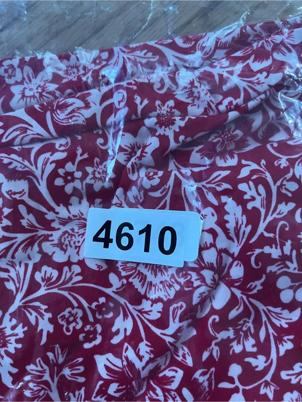 Red White Floral Print Slip Mini Dress XS Nightgown Feminine Romantic Cottage - Image 8