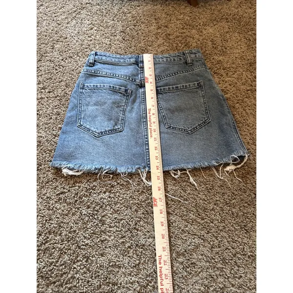 We The Free by Free People women's size 24 Zip It Up mini denim skirt blue denim - Image 6