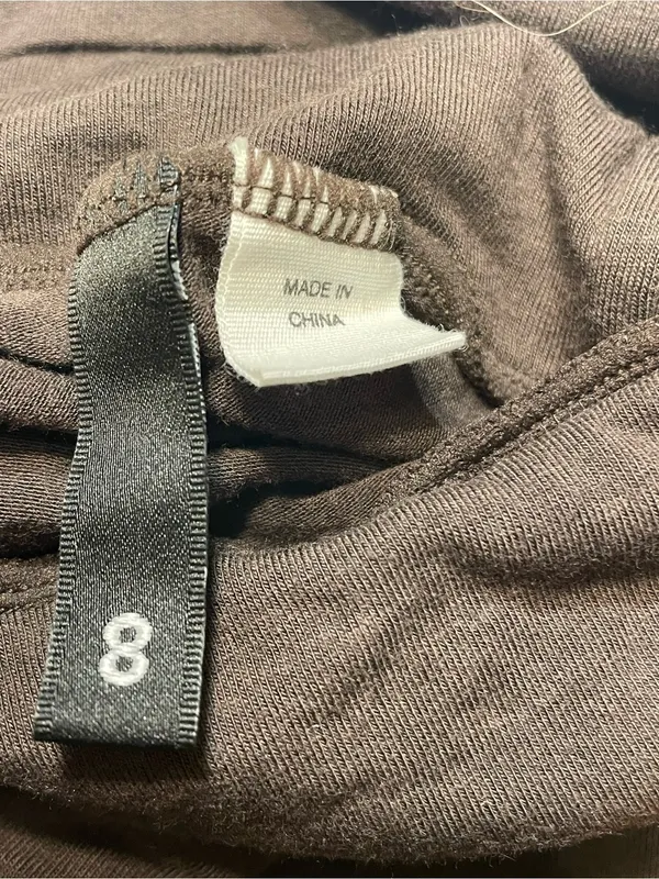 H&M Divided Brown Turtleneck Stretchy Sz 8 Minimalist Y2K NWT Carolyn Bessette - Image 5