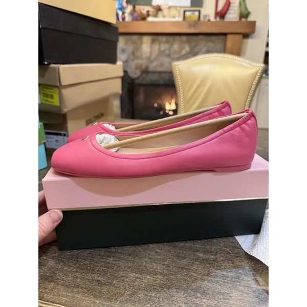 Kate Spade New York Kora Pink leather ballet flats slip on shoes New‎ Size 6.5 - Image 4