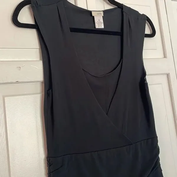 Anthropologie Odille black jersey faux wrap dress xs - Image 4