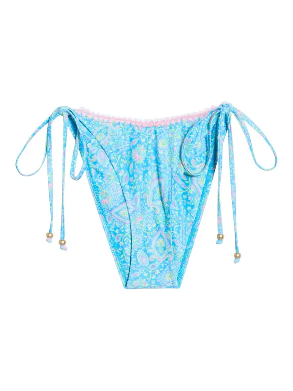 Kulani Kinis Blanket Stitched Embroidery Trim Side Bikini Bottoms Stargaze - Image 8