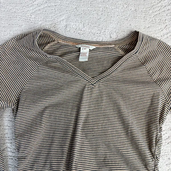 Women's Sundance Medium 1/2 Sleeve Maternity Ruched V‎ Neck Shirt - Image 2