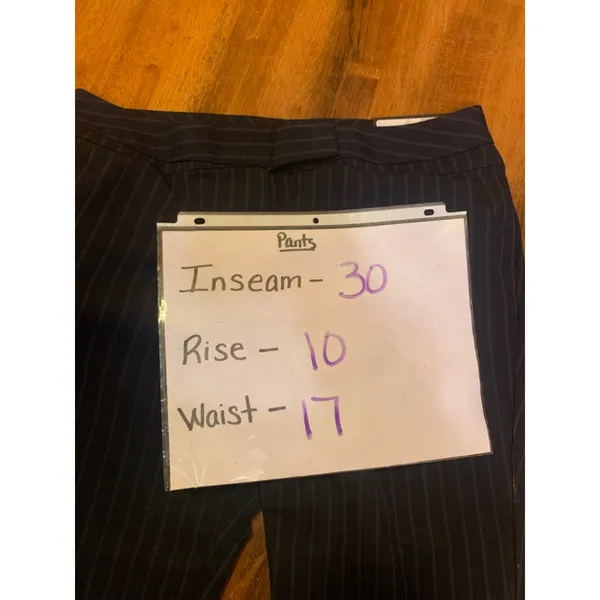 Worthington NWT Slacks 12 Petite Navy Pinstripe Modern Fit - Image 7