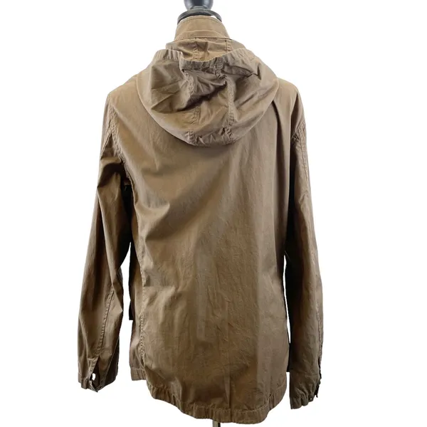 Club Monaco Womens Jacket‎ Hooded Lightweight Casual Utility 100% Cotton Brown S - Image 2