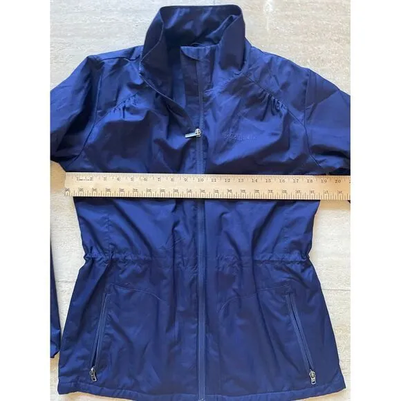 Columbia Women's‎ Navy Blue Zip-Up Jacket Outdoor Sportswear Windbreaker M/M - Image 8