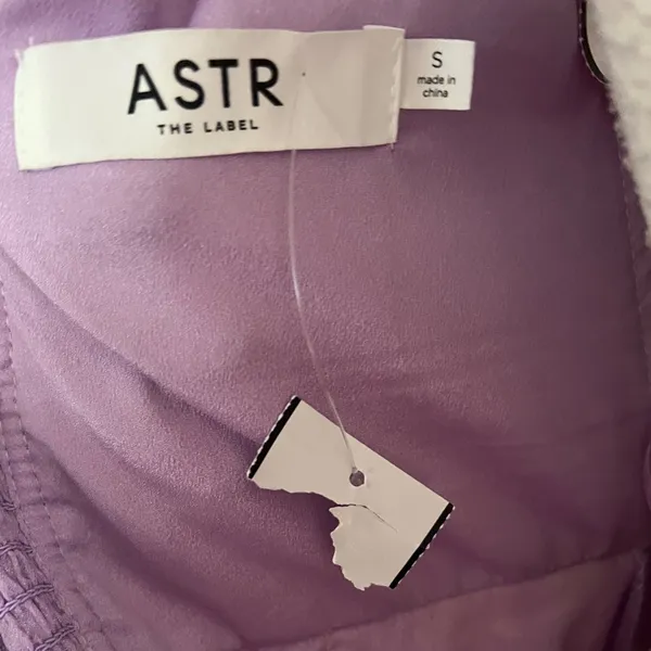 ASTR THE LABEL Floral Ruffle Pleated Midi Dress Lilac Size Small New - Image 13