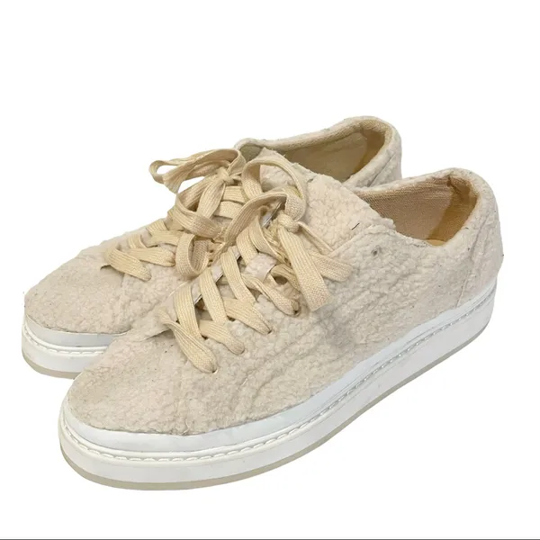 Zara Womens Size 9 Pink Fury Fleece Lowtop Platform Sneakers‎ - Image 2
