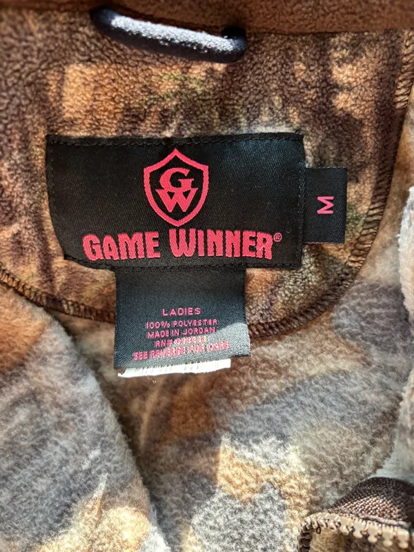 Game Winner Camouflage Fleece Collared Zip Up Jacket - Image 9