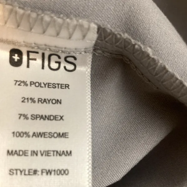 Figs Technical Collection Women’s Size Medium One Pocket Scrub Top Gray Color - Image 7