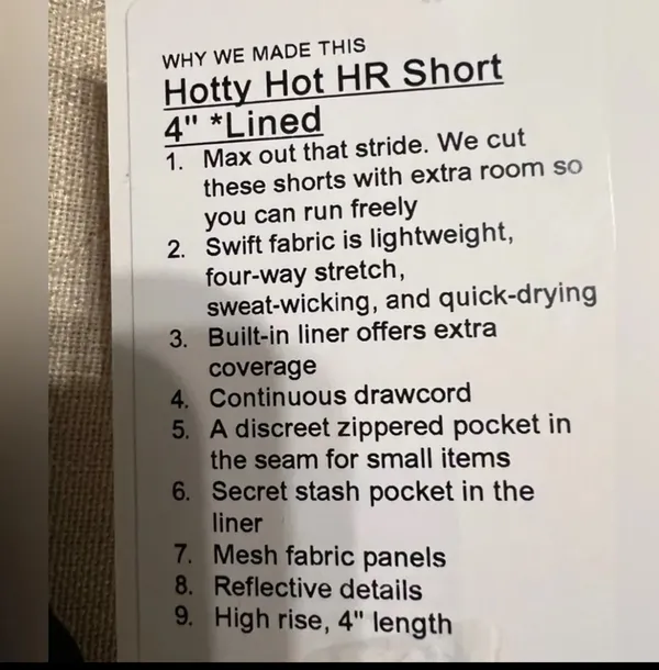 Lululemon Hotty Hot HR Short 4" Lined- Size 4 - Image 5
