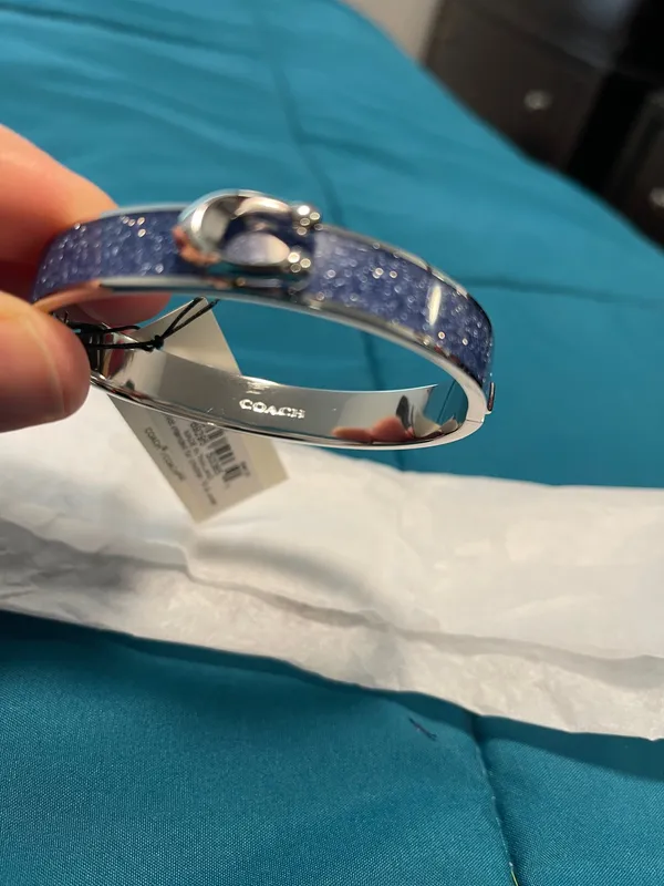 Coach signature logo hinged bangle bracelet NWT - Image 3