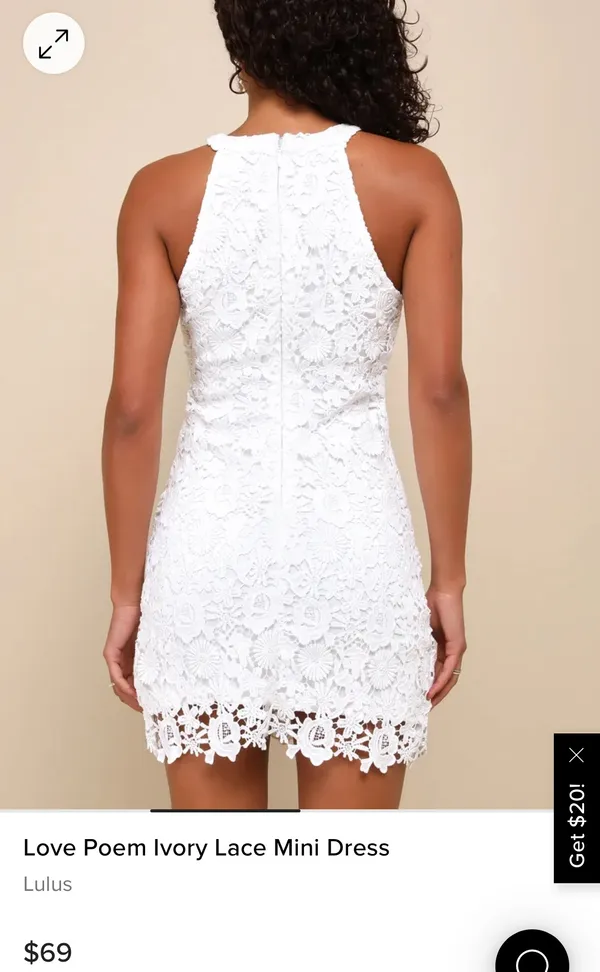Lulu’s Love Poem Ivory Lace Mini Dress - Image 2
