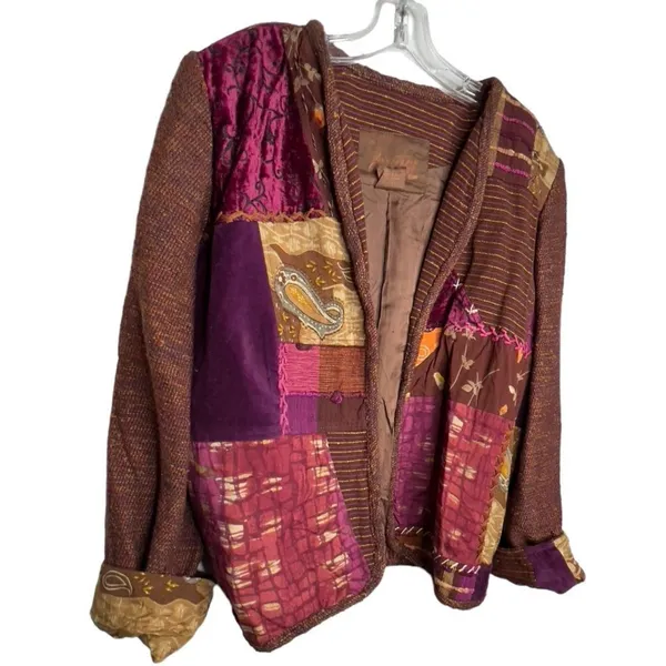 Vintage Patchwork‎ Jacket Size L - Image 3