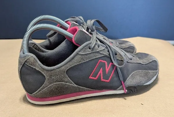 New Balance 442 Suede Sneakers Running Shoes Gray Pink Womens 7.5 Activewear - Image 2