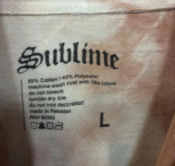 Sublime Sun 1995 Summer Tour Tie Dye Ska Rock Band Hoodie L - Image 4