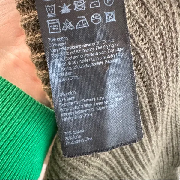 All‎ Saints Kadine Roll Neck Sweater in Military Green Large - Image 4