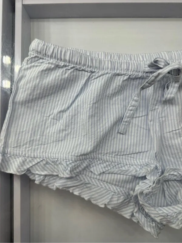 Brandy Millville Blue Striped Mini Shorts (Ready To Ship) - Image 3
