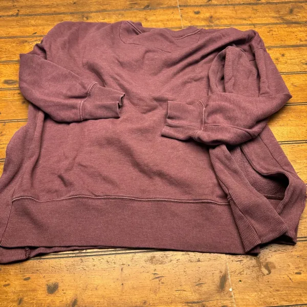 Aerie Women M Mauve Crew Neck Long Sleeve‎ Side Slit Sweatshirt crewneck - Image 4