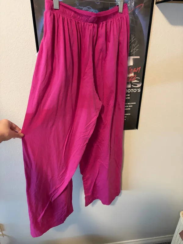 Pink wide leg sleeping pants - Image 5