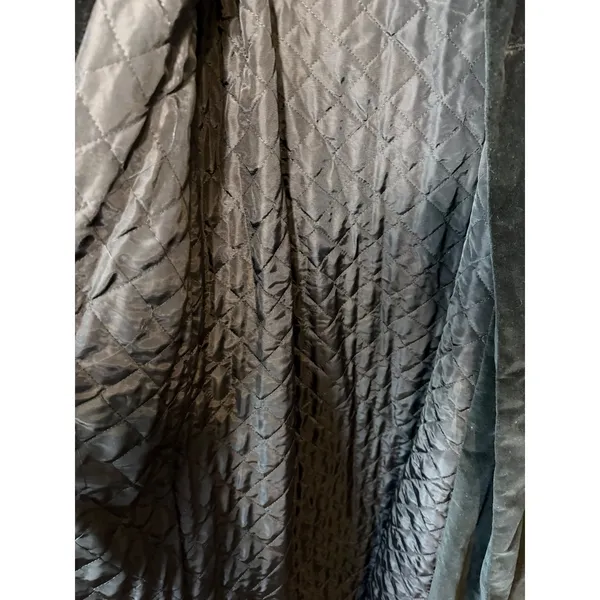 VTG Raincheetahs Black Velvet Faux Fur Long Opera Coat Belted Sz 12‎ Penny Lane - Image 10