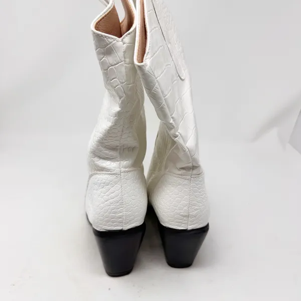 Amazon White Croc Cowboy Boots size 9 Western Festival Cowgirl Boots - Image 6