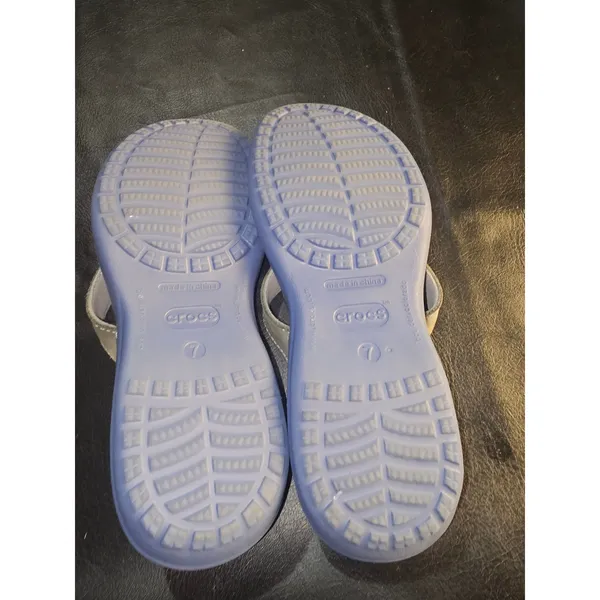 Crocs Womens Blue Thong‎ Sandals 7 - Image 5