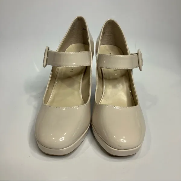 Madden girl cream mary Jane buckle block heels women’s size 8 dressy‎ trendy - Image 4