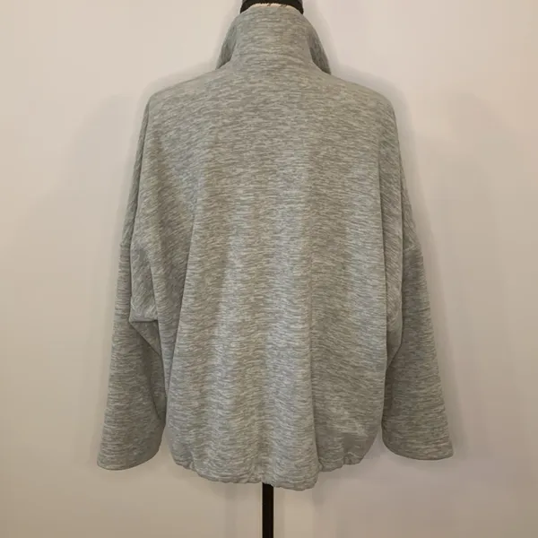Monki Foo funnel neck fleece quarter zip relaxed loose fit pullover M - Image 5