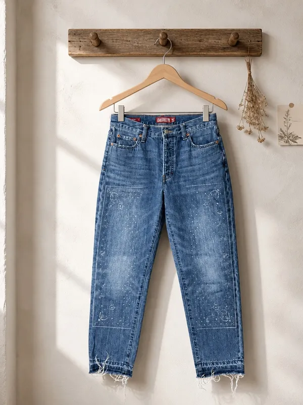 Lucky Brand Rust Jacket with Blue Washed Ankle Jeans - Image 2