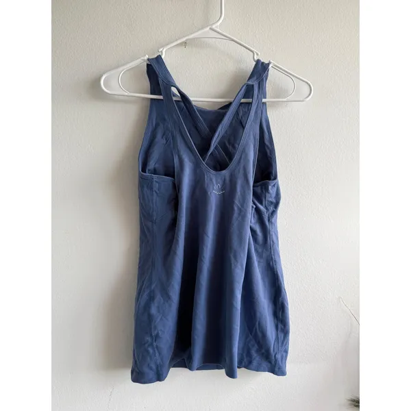 Beyond Yoga Womens Blue Strappy‎ Racerback Tank Top with Shelf Bra Size M FA16AW - Image 2