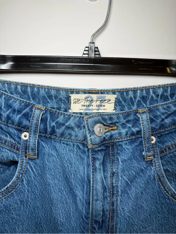 We The Free CRVY High Rise Straight Distressed Jeans - Image 5
