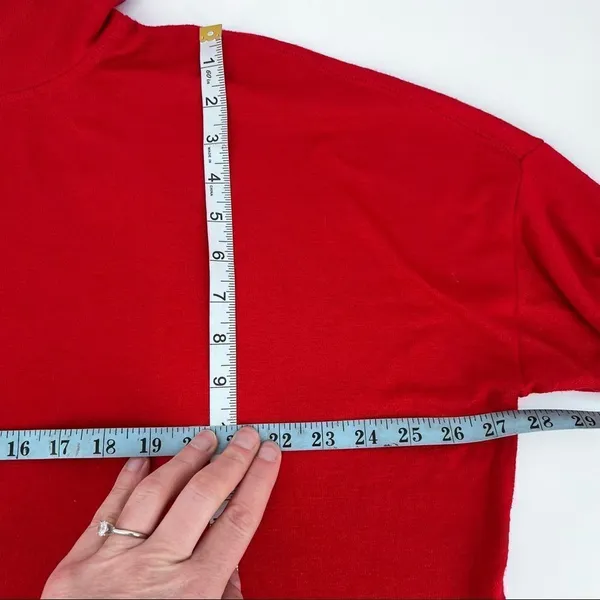Banana Republic Luxespun Boxy Mockneck Sweater Size XL lightweight‎ Red - Image 3