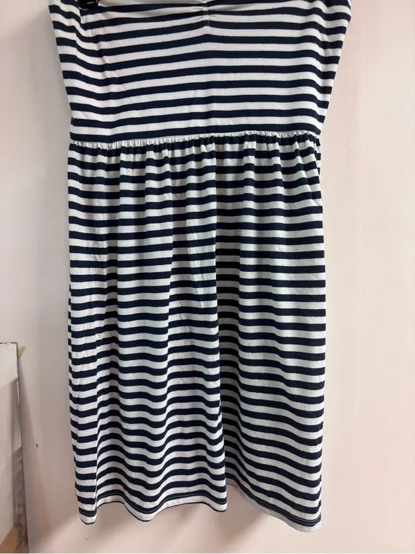 American Eagle Y2K Striped Navy and White Tube Dress - Image 3