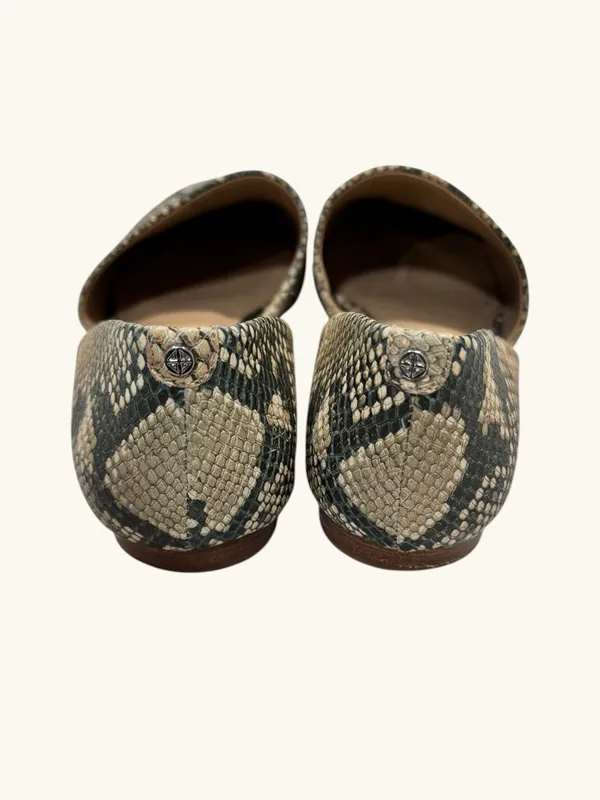 Antonio Melani Leather Snakeskin D'Orsay Flats 8M Python Printed Pointed Slip On - Image 7