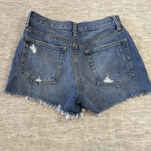 We the Free People Shorts Womens 26 Denim Mid Rise‎ Boho Beach Summer Coastal - Image 7