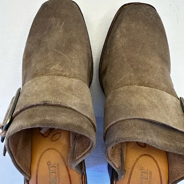 Born BR0036217 Suede Clogs Mules Heels Brown Buckle Size 8M Comfort NEW WITH TAG - Image 8