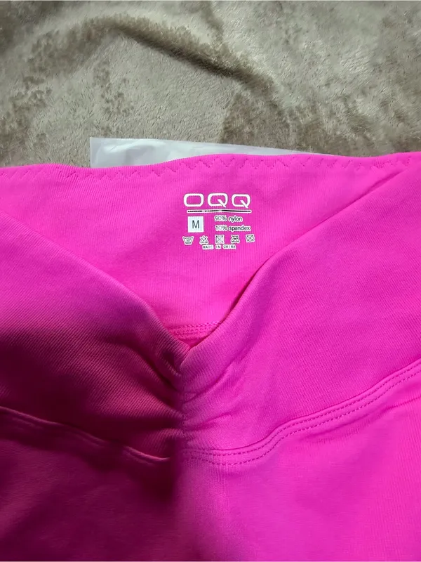 OOQ Pink Activewear High Waisted Flare Leggings- Vibrant Magenta - Image 4