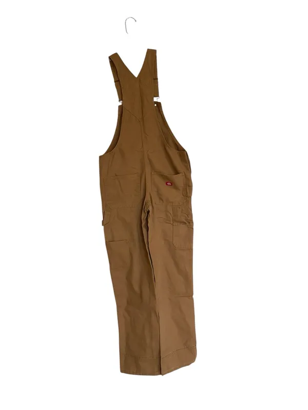 NWT DICKIES Women's Relaxed Fit Bib Overalls Duck Brown Pockets XS - Image 9