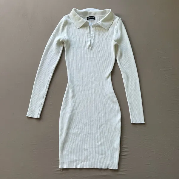 Pretty Little Thing Polo RIBBED KNIT BODYCON MINI DRESS - Image 4