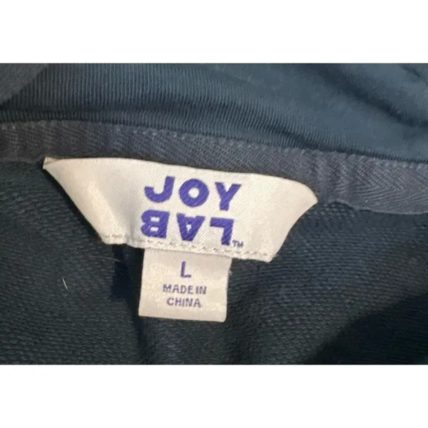 Joy Lab Dark Teal Blue Athletic Crop Sweatshirt Hoodie Size Large - Image 7