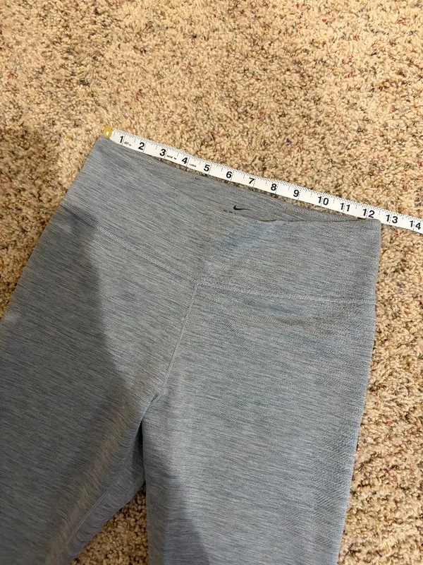 Nike One 7/8 Training Tights Leggings Gray Black Mesh - Image 14
